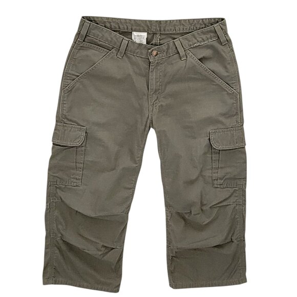 Carhartt Pants - Carhartt Vintage Cropped Cargo Outdoor Hiking Pant Army Green Size 8